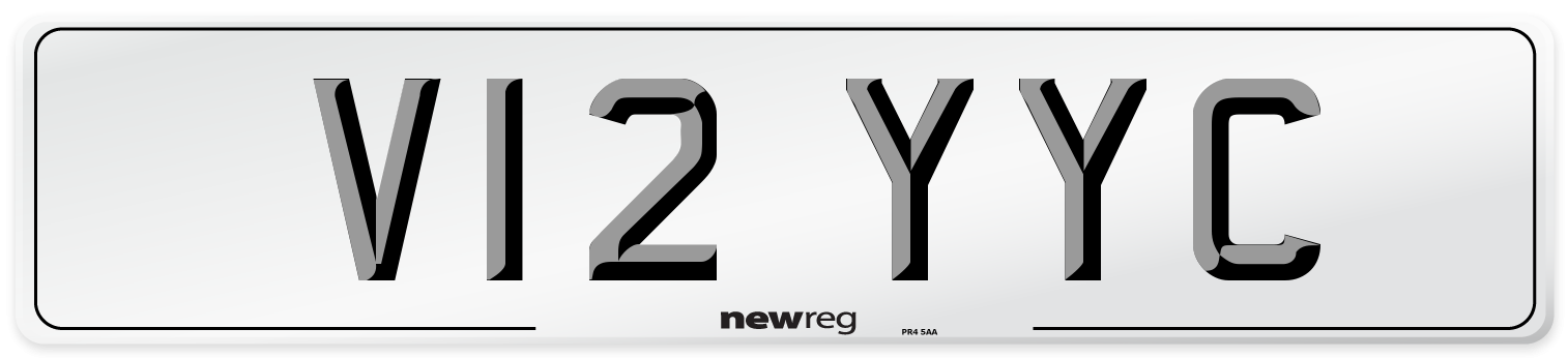 V12 YYC Number Plate from New Reg